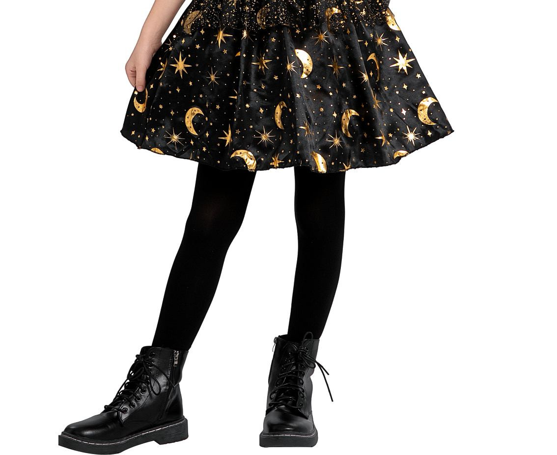 Role play set for kids Black Witch (dress, hat), size 110/120 cm